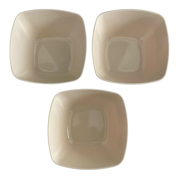 Set of 3 Melamine Safari Map Bowls – Vintage Jungle Design, 5.5” Square, Made in - Picture 2 of 5